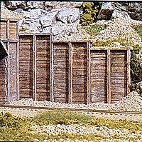 Retaining Walls (Hydrocal Plaster Castings pkg(3) -- Timbers, All Scales, Woodland Scenics 1260