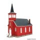 Cottage Grove Church with LED Lights -- Kit - 17.8 x 9.4 x 20.6cm, HO, Kibri 38845