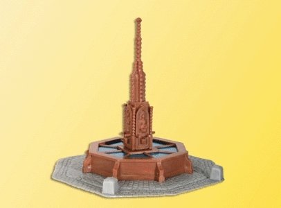 Fountain in Urach -- 2-3/8 x 2-3/8 x 2-3/4′ 6 x 6 x 7cm, HO, Kibri 38910