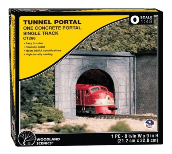 Concrete Tunnel Portal -- 8-3/8 x 9′ 21.2 x 22.8cm, O, Woodland Scenics 1266