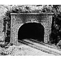 Double-Track Tunnel Portals pkg(2) Unpainted Hyrdrocal(R) Castings -- Cut Stone, N, Woodland Scenics 1157