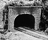 Double-Track Tunnel Portals pkg(2) Unpainted Hyrdrocal(R) Castings -- Cut Stone, N, Woodland Scenics 1157