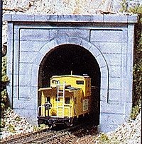 Single-Track Tunnel Portal -- Concrete, HO, Woodland Scenics 1252