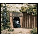 Single Track Tunnel Portals pkg(2 Unpainted Hyrdrocal(R) Castings) -- Timber, N, Woodland Scenics 1154