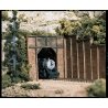 Single Track Tunnel Portals pkg(2 Unpainted Hyrdrocal(R) Castings) -- Timber, N, Woodland Scenics 1154