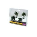 Scene-A-Rama(TM) Diorama Trees -- Deciduous Trees pkg(4) - 2 to 2-1/2′ 5.1 to 6.4cm Tall, HO, Woodland Scenics 4150