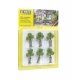 Young Trees w/Supports -- 4cm Tall 1-9/16′ pkg(6), HO, Noch Gmbh & Co 21538
