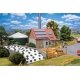 Sustainable Agriculture Set -- Kit - Wind Turbine, Shed with Solar Panels, Manure Pile, Silage Tank, Detail, HO, Faller Gmbh 190