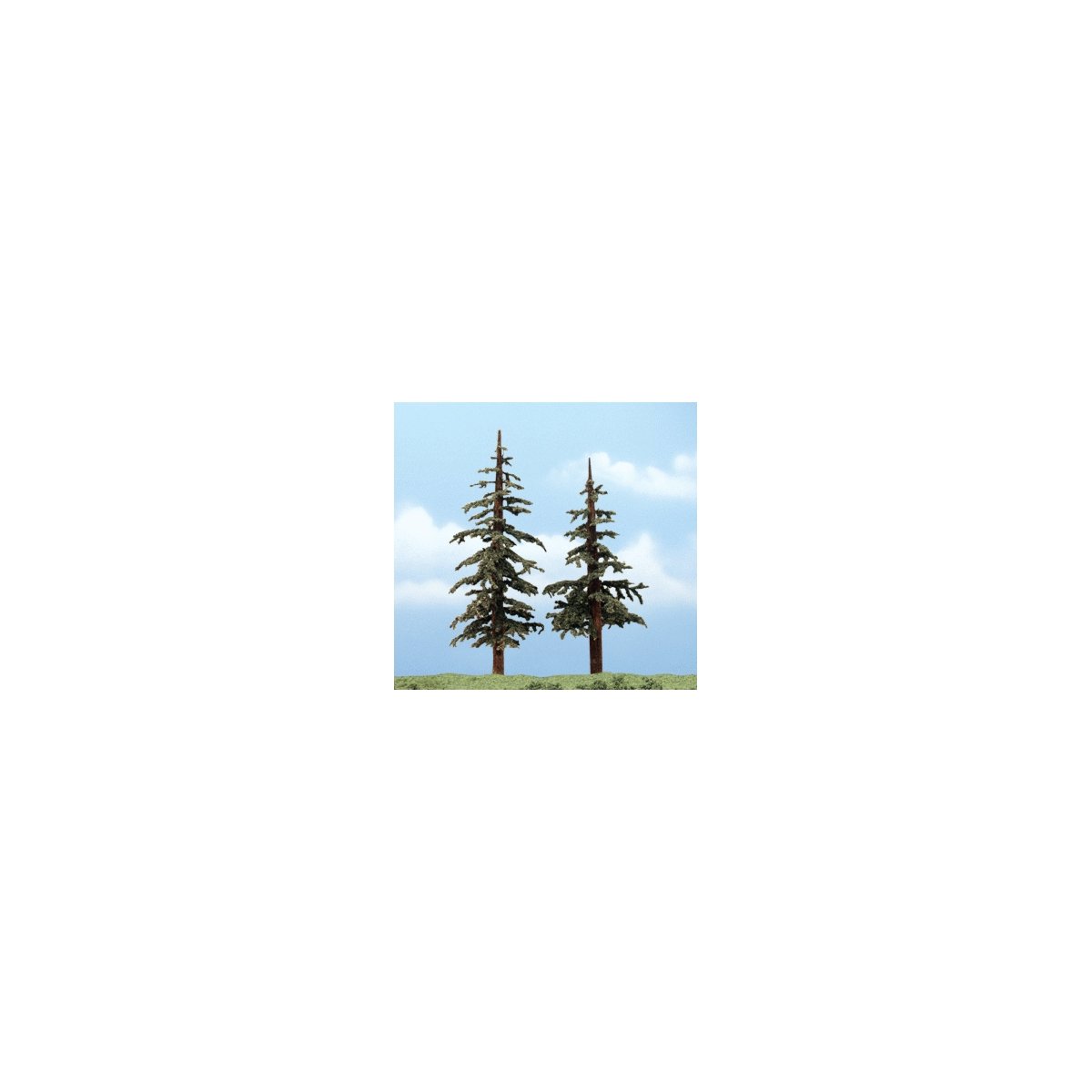 Ready Made Premium Trees(TM) -- Lodgepole Pines - 5 to 6′ 12.7 to 15.2cm pkg(2), All Scales, Woodland Scenics 1628