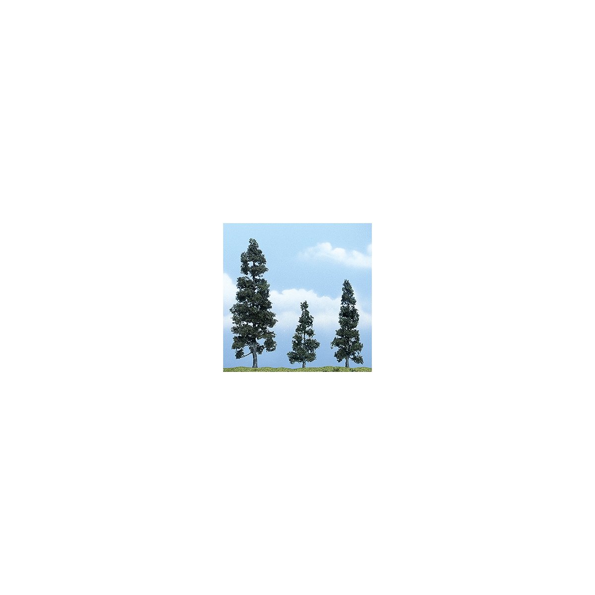 Ready Made Premium Trees(TM) - Deciduous -- Juniper - 1 Each: 5-1/8, 2-5/8 & 3-1/2′ 13,, All Scales, Woodland Scenics 1619