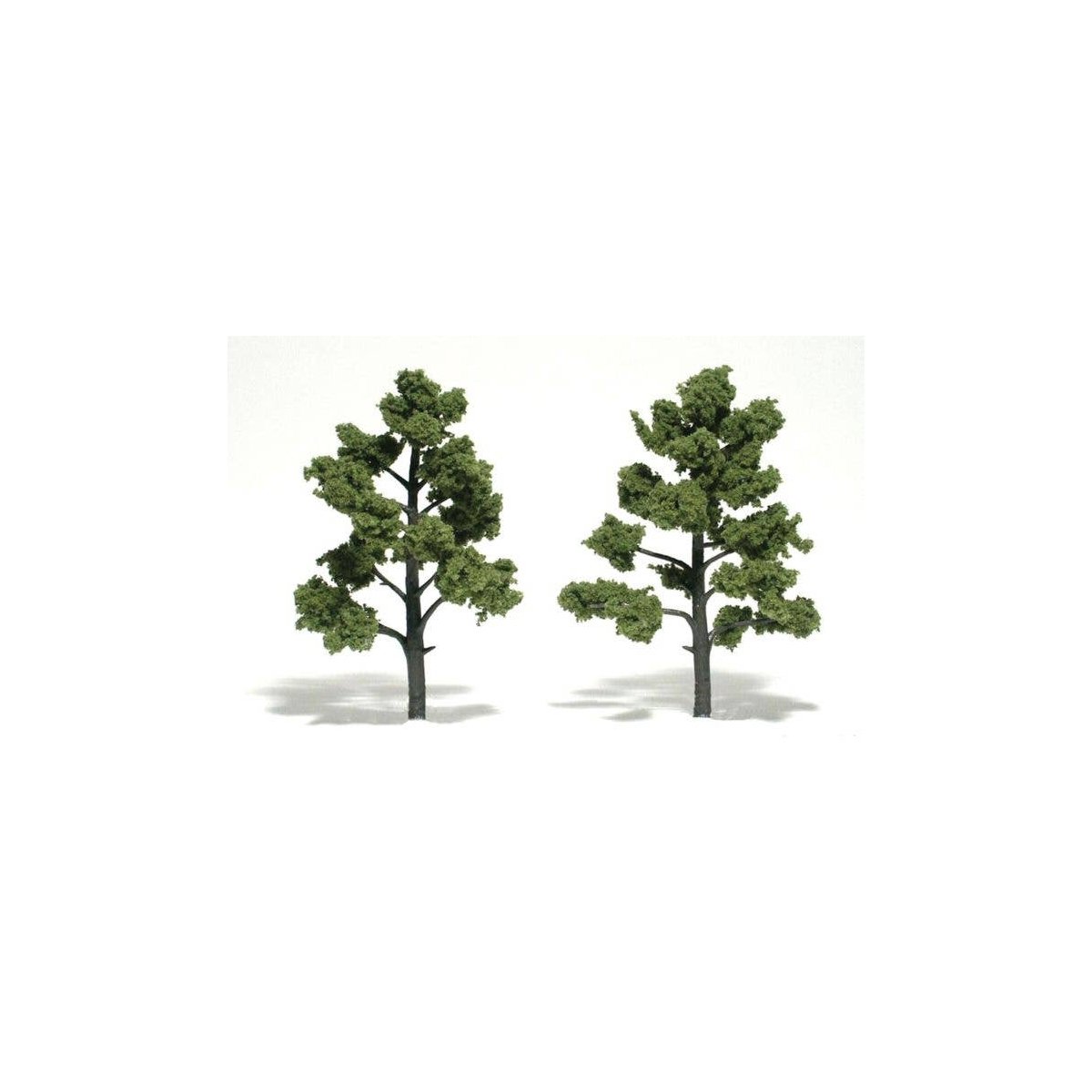 Ready-Made `Realistic Trees` - Deciduous - 5 to 6` 12.7 to 15.2cm pkg(2) -- Light Green, All Scales, Woodland Scenics 1512