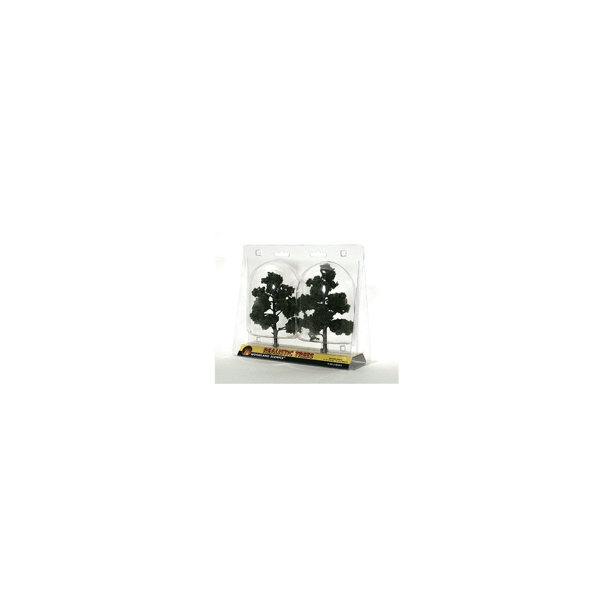 Ready-Made `Realistic Trees` - Deciduous - 5 to 6` 12.7 to 15.2cm pkg(2) -- Medium Gree, All Scales, Woodland Scenics 1513