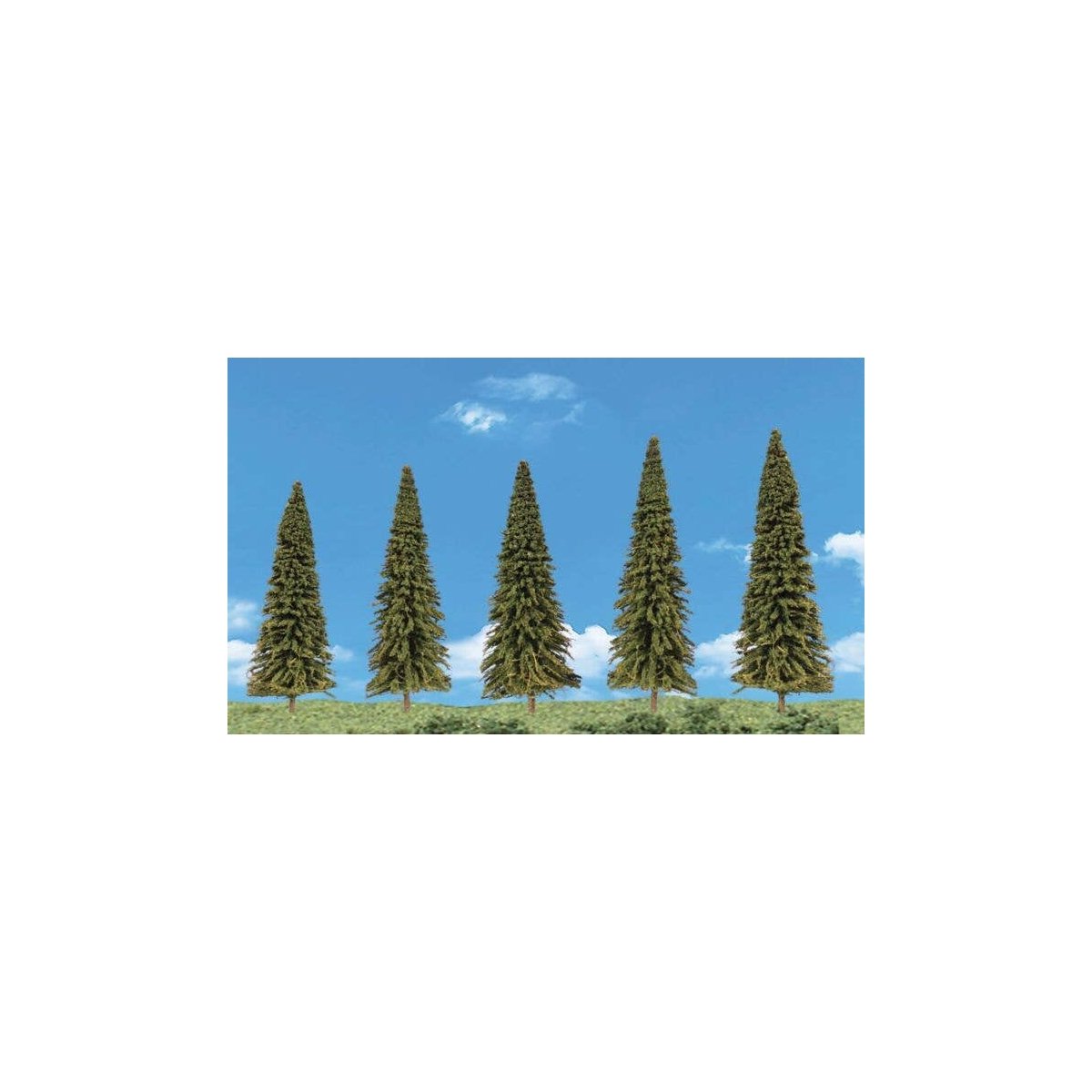 Evergreen Trees - Scene-A-Rama(TM) -- 2 to 3-1/2′ 5.1 to 8.9cm pkg(5), All Scales, Woodland Scenics 4154