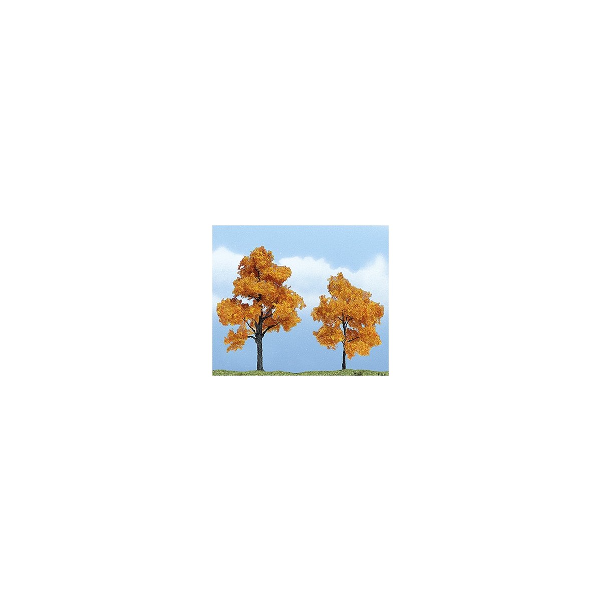 Ready Made Premium Trees(TM) - Deciduous -- Fall Maple - 1 Each: 3-1/4 & 2-1/2′ 8.3 & 6, All Scales, Woodland Scenics 1604