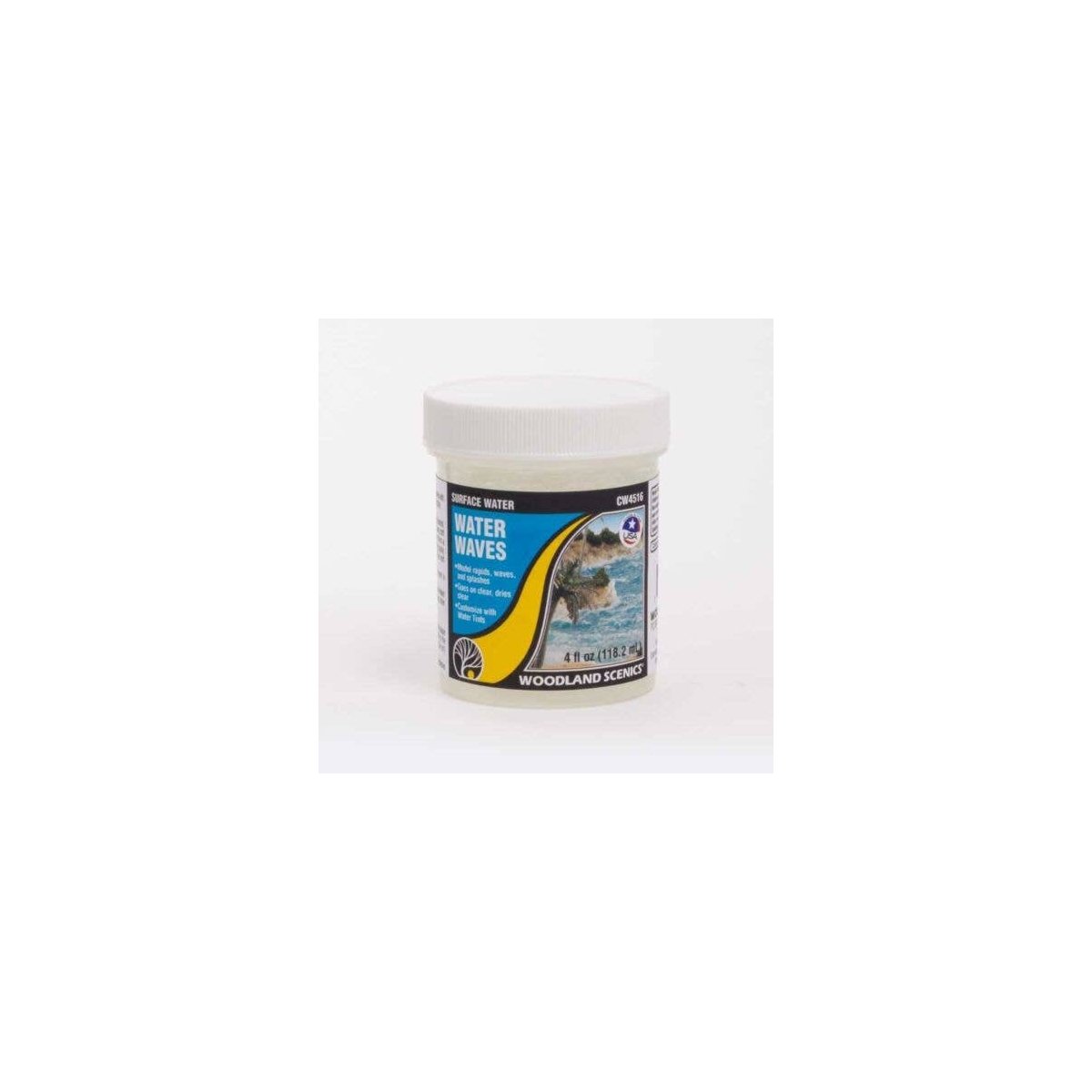 Surface Water - Water System -- Water Waves - 4oz 118mL, All Scales, Woodland Scenics 4516