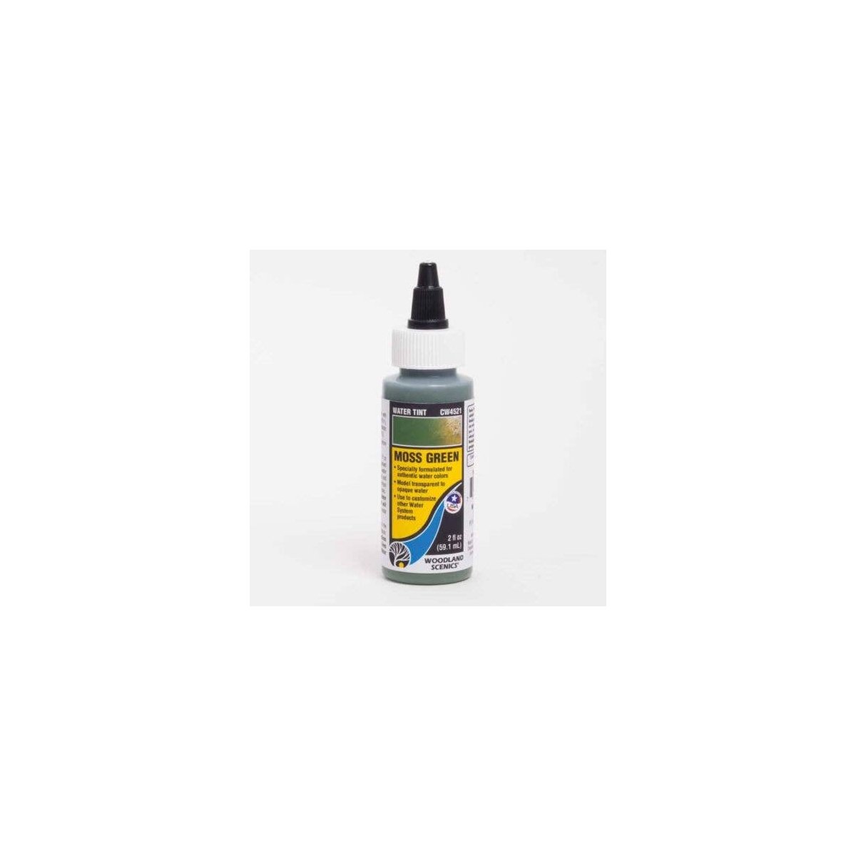 Water Tint - Water System - 2oz 59.1mL -- Moss Green, All Scales, Woodland Scenics 4521