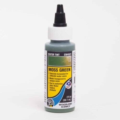 Water Tint - Water System - 2oz 59.1mL -- Moss Green, All Scales, Woodland Scenics 4521