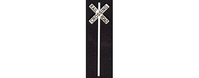 Modern US Style Railroad Crossbuck Warning Signs -- pkg(8), S, Tichy Train Group 3538