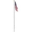 Flag Pole with U.S. Flag - Just Plug(TM) -- Large - 7-1/2′ 19cm Tall, All Scales, Woodland Scenics 5952