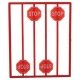 Red Stop Signs -- pkg(8), O, Tichy Train Group 2070