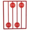 Red Stop Signs -- pkg(8), O, Tichy Train Group 2070