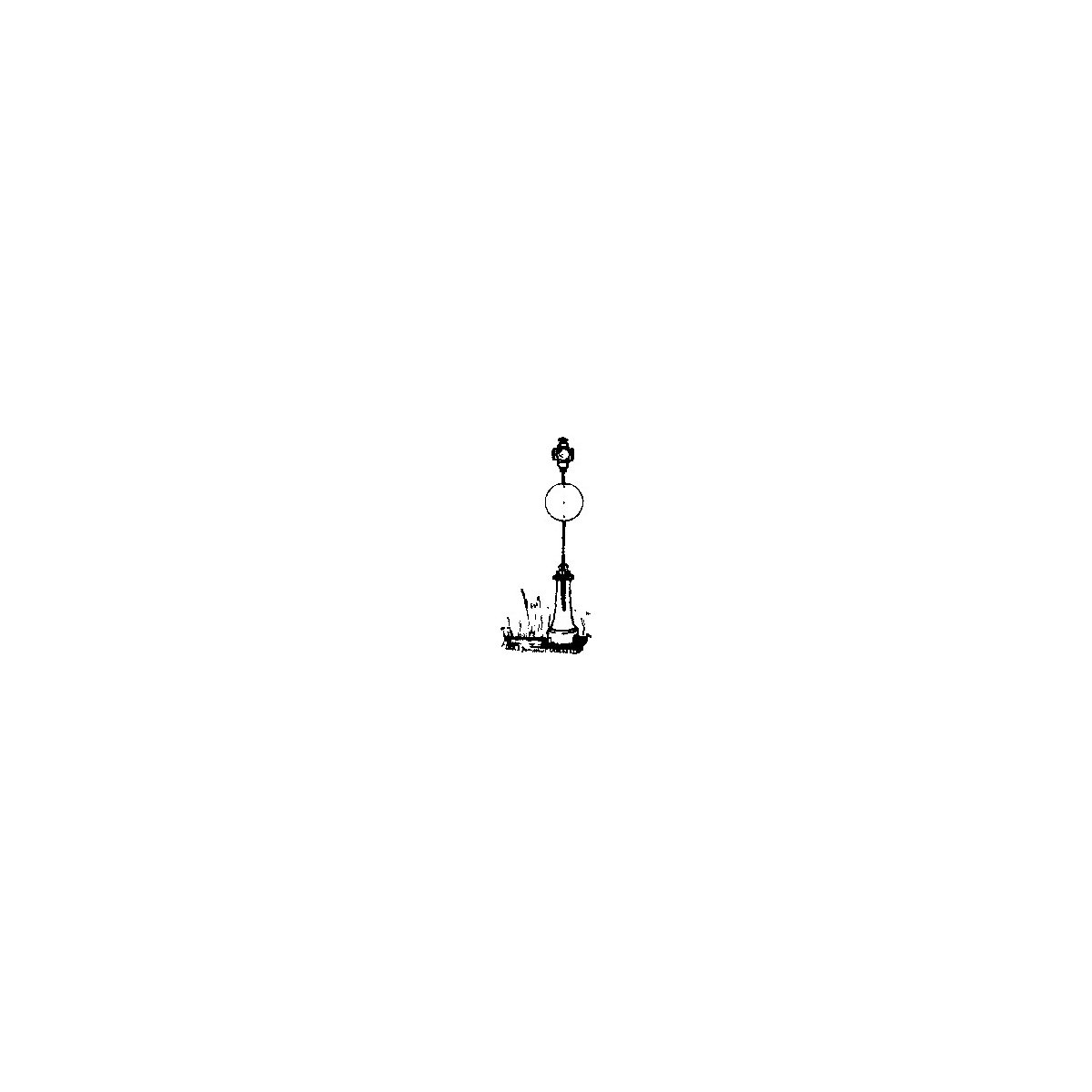 Switch Stand (Nonoperating) -- Heavy Cast Iron 3-Position Style, HO, Grandt Line Products Inc 5061