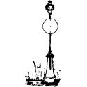 Switch Stand (Nonoperating) -- Heavy Cast Iron 3-Position Style, HO, Grandt Line Products Inc 5061
