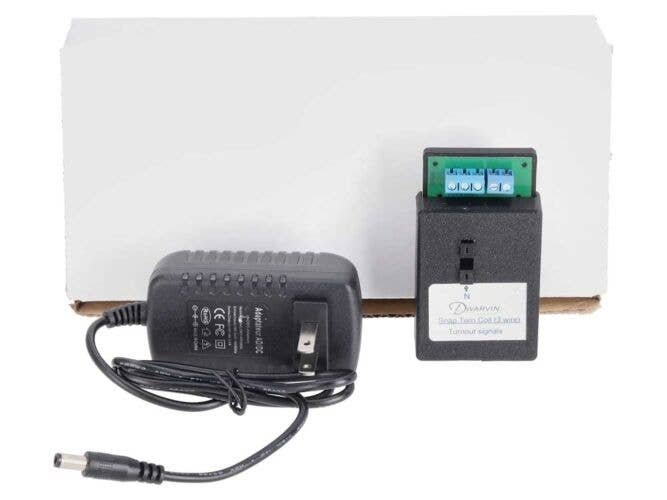 DVTSTC3CU-2 Turnout Signal Snap Twin Coil 3-Wire Controller w/Power Supply -- Kit Includes Controller,, N, Dwarvin TSTC3CU2