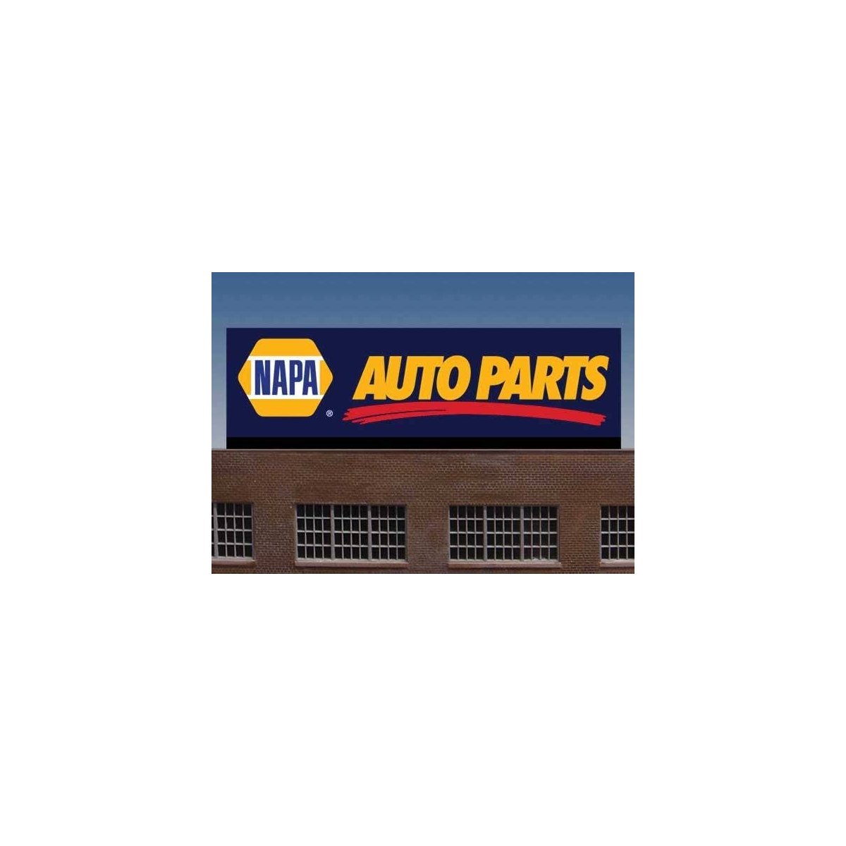 Napa Auto Parts Underlined Logo Animated Neon Billboard -- Small for HO and N Scales -, All Scales, Micro Structures 444002