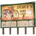 Lighted Billboard - Just Plug(R) -- Deuce′s Parts and Repair, HO, Woodland Scenics 5792