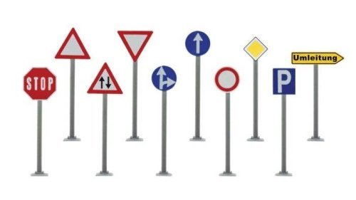 European Traffic Signs -- With Stickers for Customization, HO, Vollmer Gmbh 45160