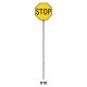 Stop Signs pkg(10) -- 1924-1954 (yellow, black), HO, Walthers SceneMaster 4211
