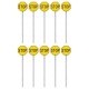 Stop Signs pkg(10) -- 1924-1954 (yellow, black), HO, Walthers SceneMaster 4211