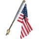 Wall-Mount U.S. Flag - Just Plug(TM) -- Medium - 1-3/8′ 3.5cm, All Scales, Woodland Scenics 5954
