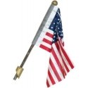 Wall-Mount U.S. Flag - Just Plug(TM) -- Medium - 1-3/8′ 3.5cm, All Scales, Woodland Scenics 5954