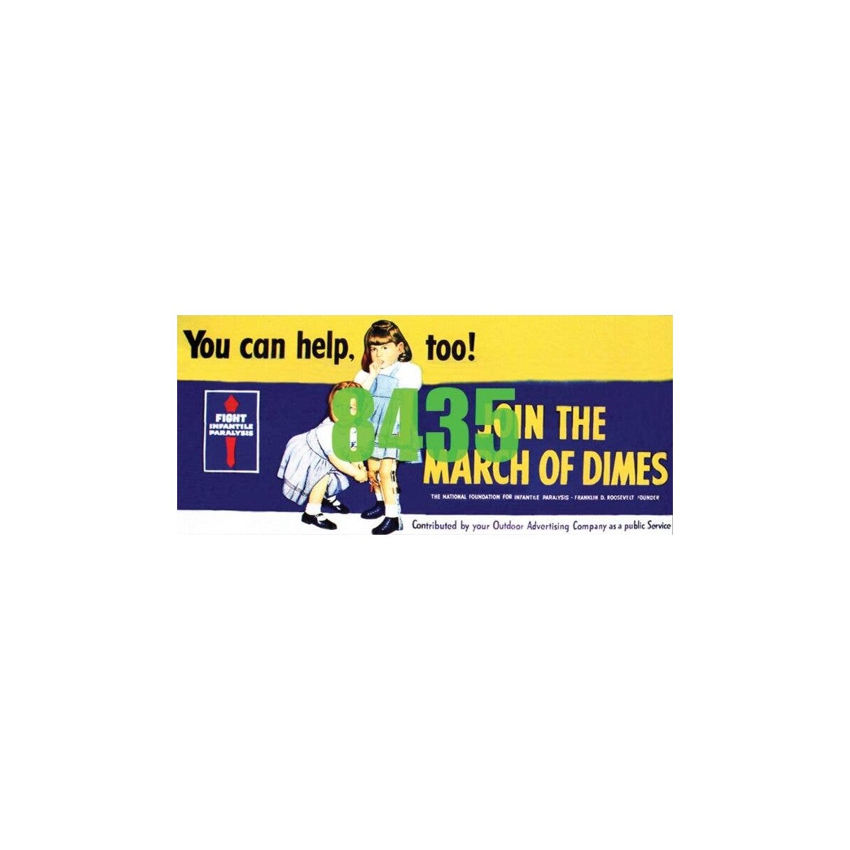 Join the March of Dimes Billboard - Kit, HO, Tichy Train Group 8435