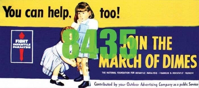 Join the March of Dimes Billboard - Kit, HO, Tichy Train Group 8435