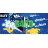 Navy Billboard - Kit -- Ship Graphics, `Travel... Adventure... with a Future` Slogan, HO, Tichy Train Group 8400