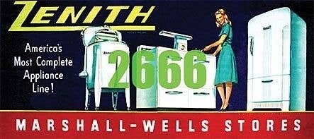 Zenith Appliances Billboard - Kit, N, Tichy Train Group 2666