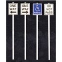 Miscellaneous Road Signs -- pkg(8), S, Tichy Train Group 3547
