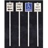 Miscellaneous Road Signs -- pkg(8), S, Tichy Train Group 3547