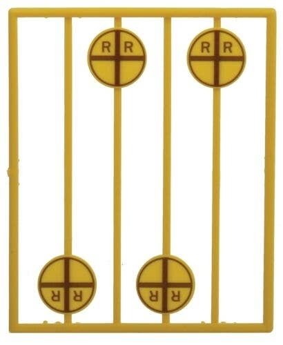 Early Grade Crossing Advance Warning Signs -- Vertical Cross pkg(8), O, Tichy Train Group 2062