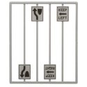 Keep Left & Right Signs -- pkg(8), O, Tichy Train Group 2067