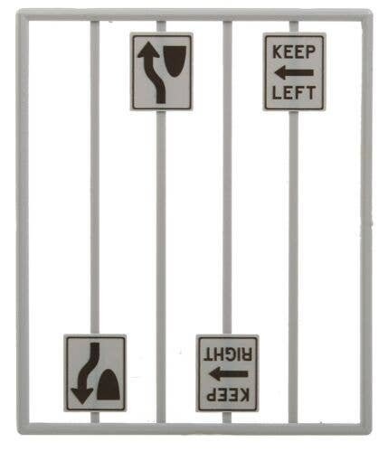 Keep Left & Right Signs -- pkg(8), O, Tichy Train Group 2067