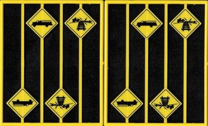 Firehouse and Low Vehicle Warning Signs -- 8 Signs, 4 Each of 2 Styles, O, Tichy Train Group 2084