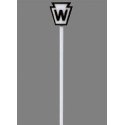 Pennsylvania Railroad Keystone Whistle Post pkg(18), All Scales, Tichy Train Group 8296