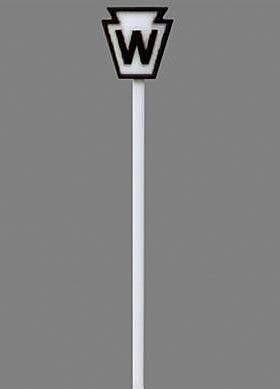 Pennsylvania Railroad Keystone Whistle Post pkg(18), All Scales, Tichy Train Group 8296