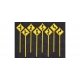 Road Path Warning Signs -- Set 2 pkg(8), S, Tichy Train Group 3549