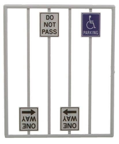 Miscellaneous Road Signs -- pkg(8), O, Tichy Train Group 2068