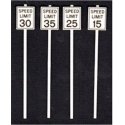 Low Speed Limit Signs -- 2 Each: 15, 25, 30 & 35mph, S, Tichy Train Group 3543